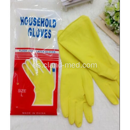 Guantes de goma amarillos 100% látex para el hogar